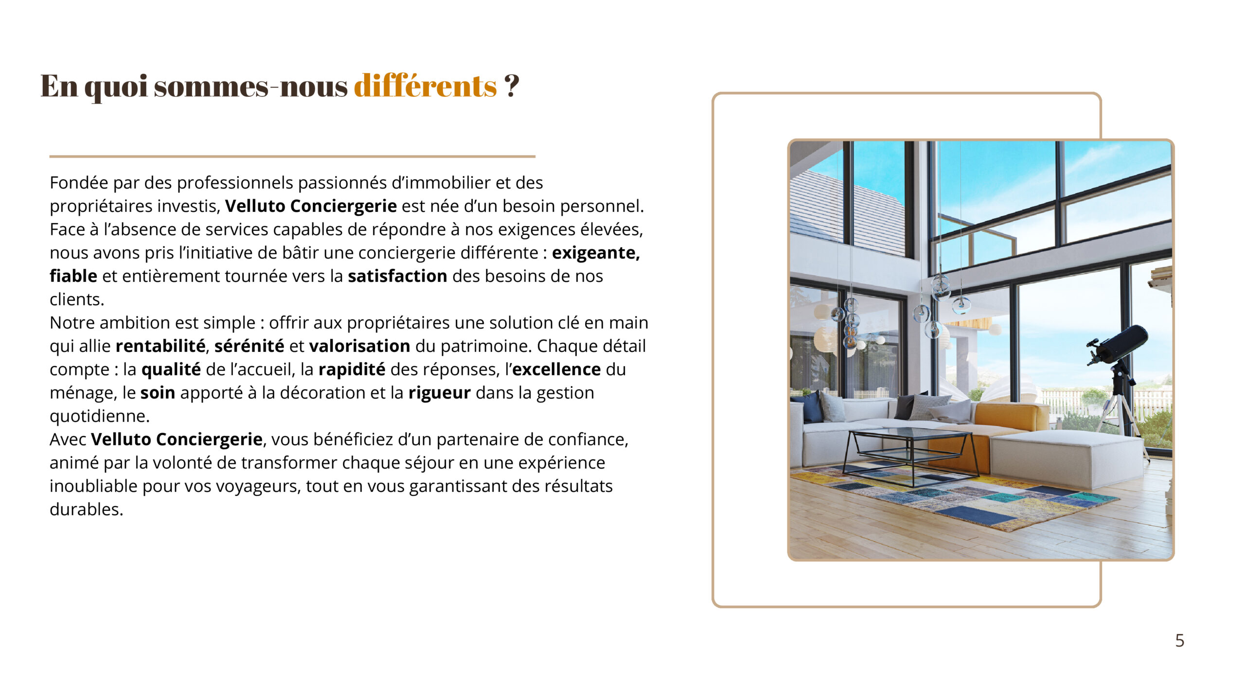 Salon lumineux préparé par Velluto Conciergerie